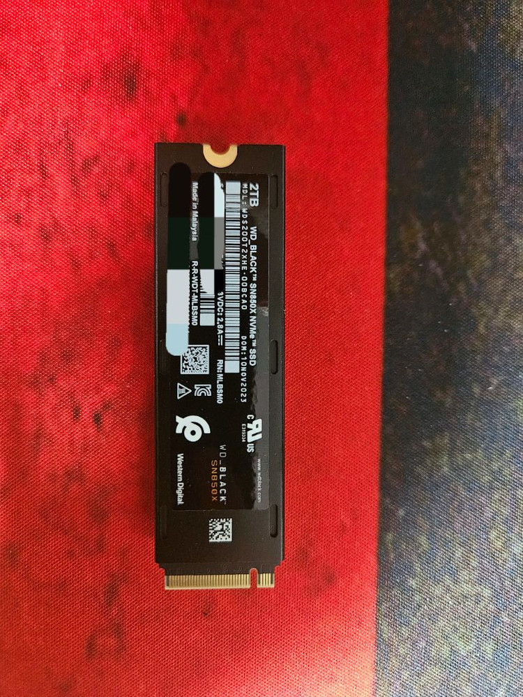 (사용량거의없음) WD SN850X SSD 2TB 웨스턴디지털 블랙 (대원CTS) 이미지