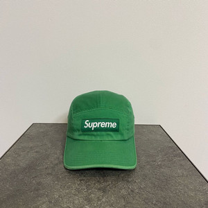 (OS) 슈프림 박스로고 캠프캡 모자 22FW 워시드 그린