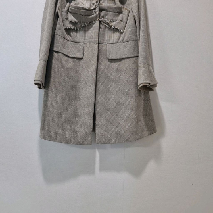 손정완 체크 원피스형 자켓 /--1