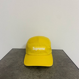 (OS) 슈프림 박스로고 캠프캡 모자 워시드 옐로우