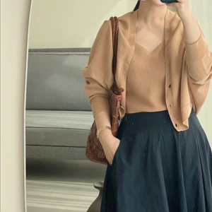 보웬 가디건,슬리브리스 세트