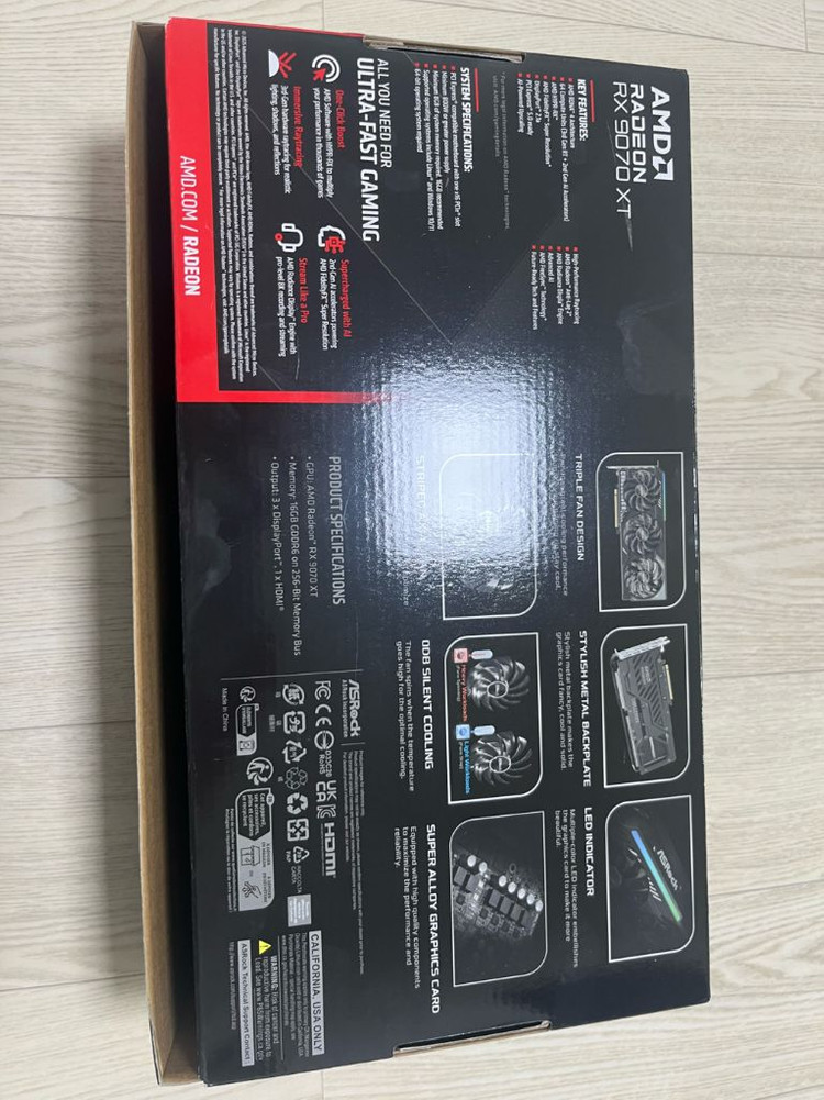 Asrock 라데온 rx 9070 xt 챌린저 그래픽카드 미사용 새제품--1