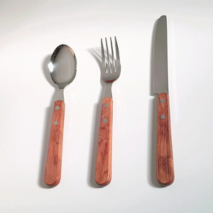 [새제품] 일본 나가오 원목 핸들 커트러리 3P세트