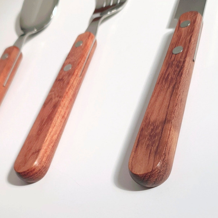 [새제품] 일본 나가오 원목 핸들 커트러리 3P세트--1