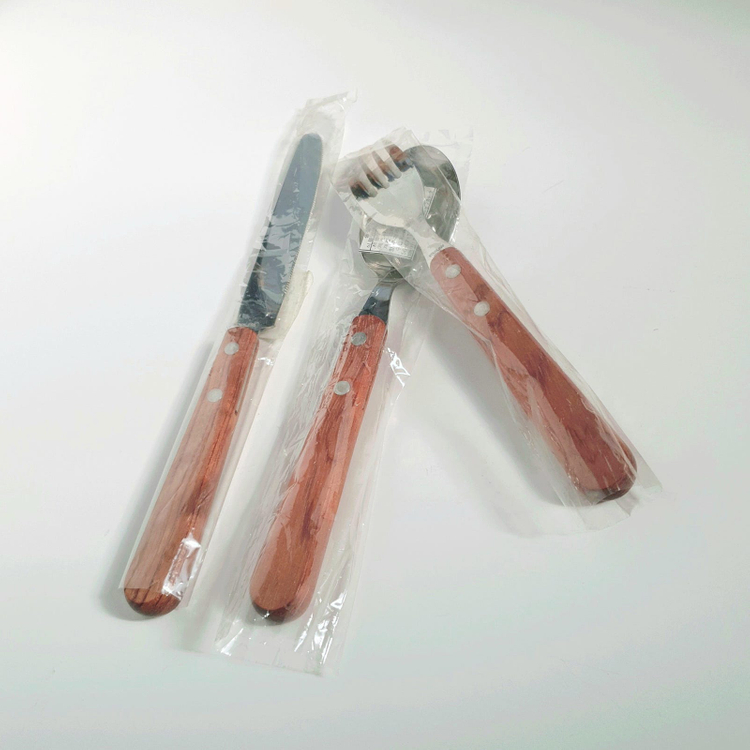 [새제품] 일본 나가오 원목 핸들 커트러리 3P세트--2