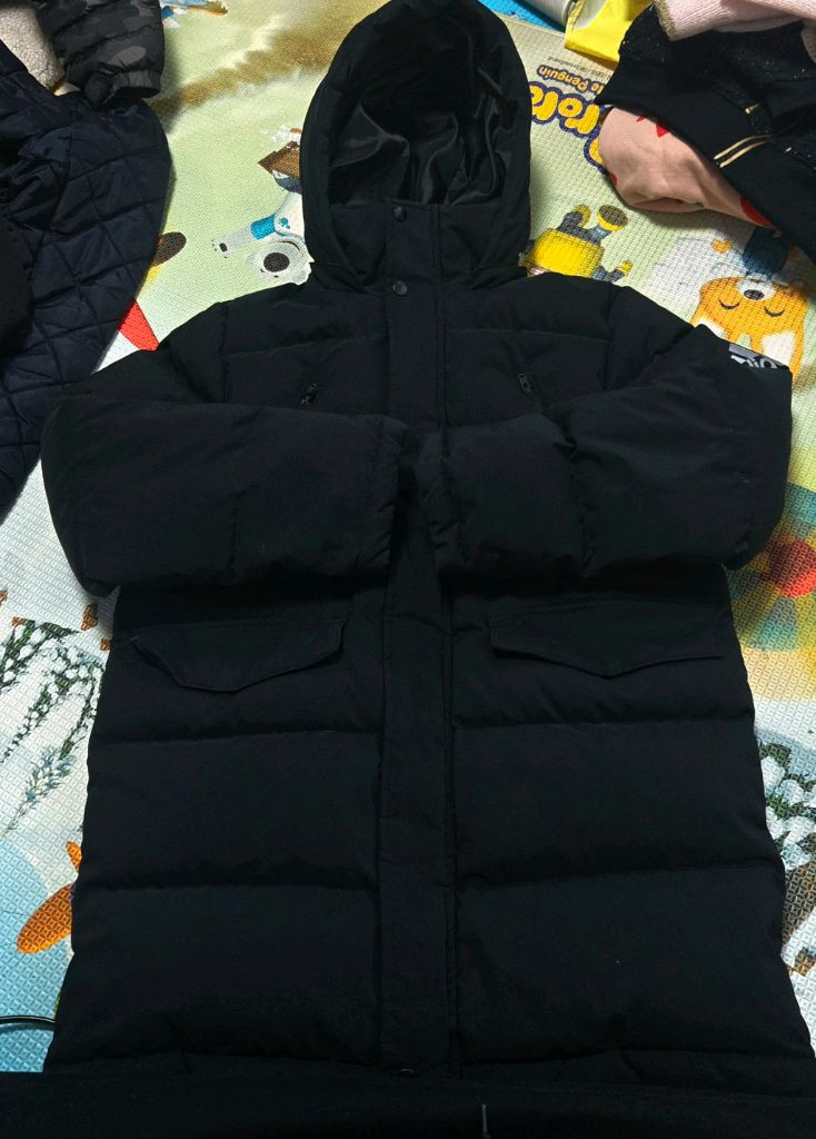 아동 150~155호 아디다스 헤지스 블랙야크 키즈 구스 오리털 롱패딩 점퍼 이미지