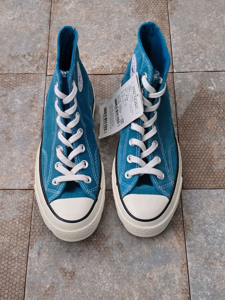 (230)컨버스 척 70 하이 미코노스 블루 스니커즈 운동화--1