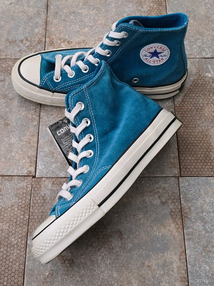 (230)컨버스 척 70 하이 미코노스 블루 스니커즈 운동화--2