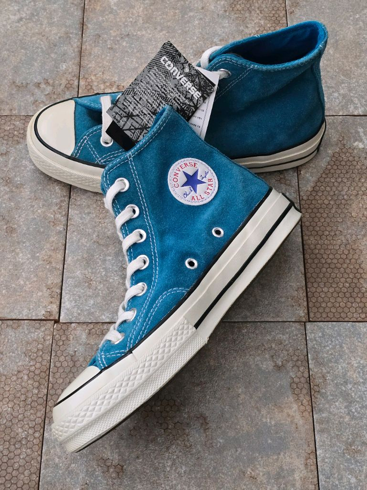 (230)컨버스 척 70 하이 미코노스 블루 스니커즈 운동화--4
