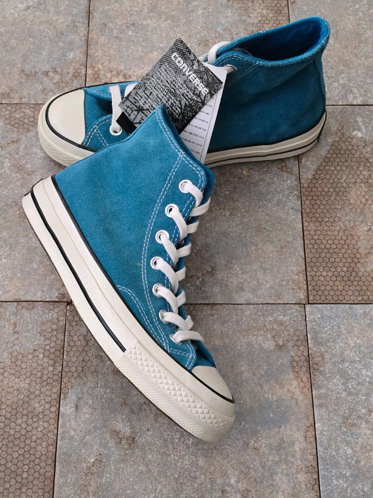(230)컨버스 척 70 하이 미코노스 블루 스니커즈 운동화--5
