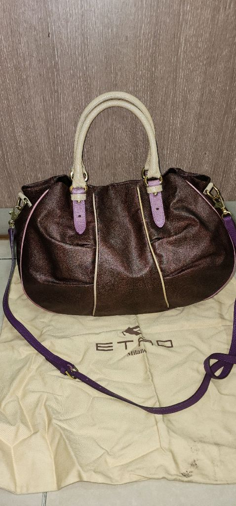 에트로 페이즐리 라지 주름숄더백--4