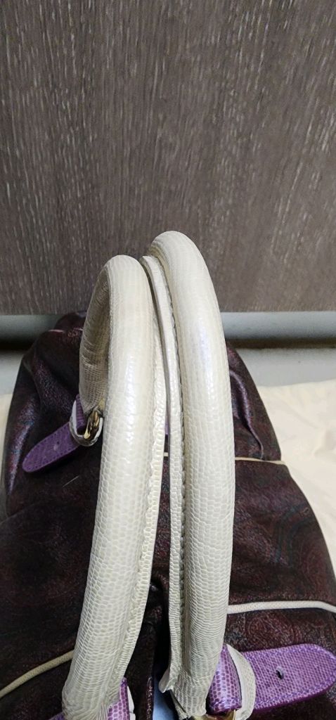 에트로 페이즐리 라지 주름숄더백--6