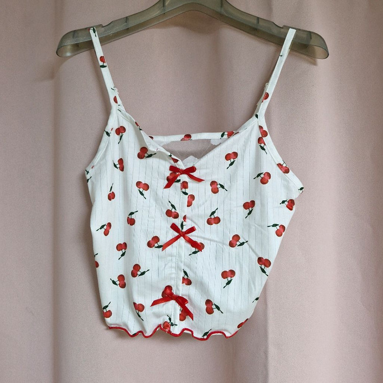 체리 패턴 란제리 세트.새상품--3