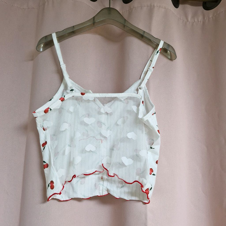 체리 패턴 란제리 세트.새상품--4