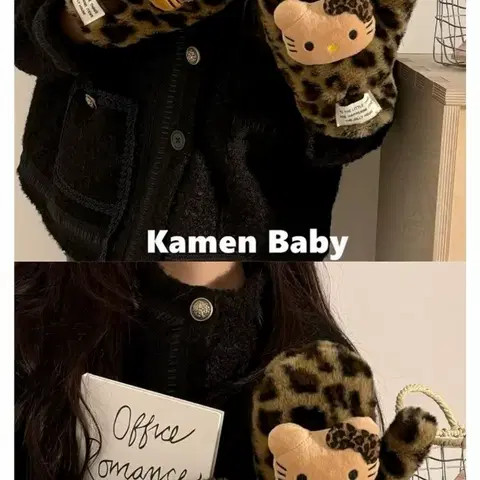 헬로키티 레오파드 벙어리장갑--2