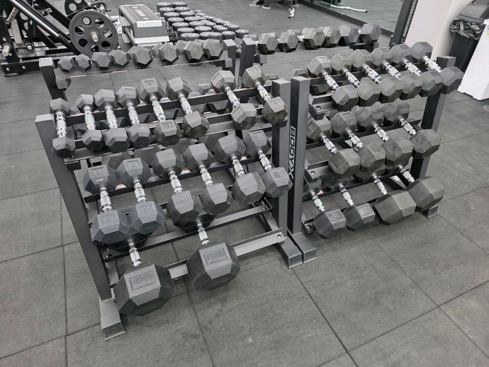 베스코 6각 덤벨 아령 아령정리대 팝니다--1