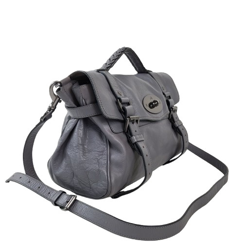 정품 멀버리 알렉사 메탈그레이 미듐--1