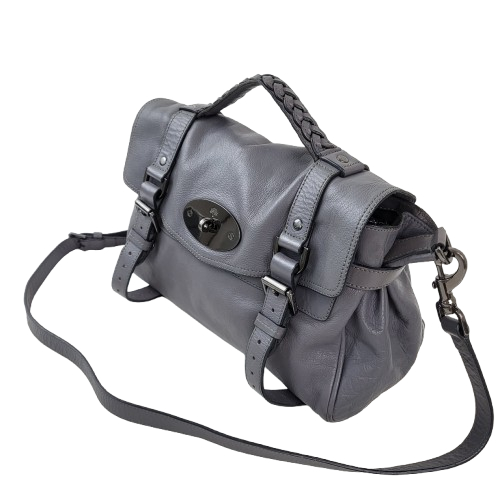 정품 멀버리 알렉사 메탈그레이 미듐--2