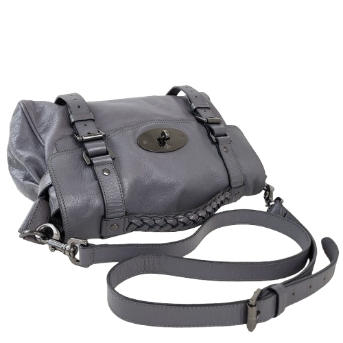 정품 멀버리 알렉사 메탈그레이 미듐--4