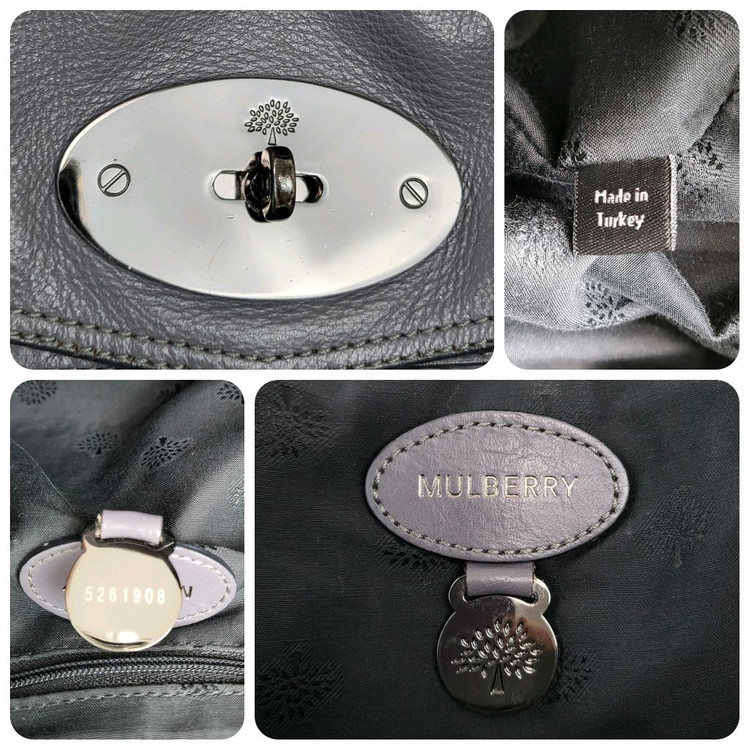 정품 멀버리 알렉사 메탈그레이 미듐--7