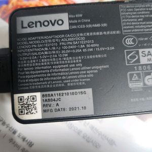 레노버 C-type 정품노트북 어댑터15V 65W 이미지