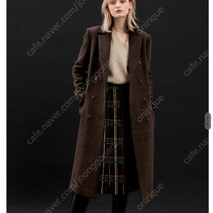 [새상품] 카바렛부띠끄 와일 체크 더블 코트, 미개봉 새제품 / 유메르 umer / 시에 sie / 메비 이미지