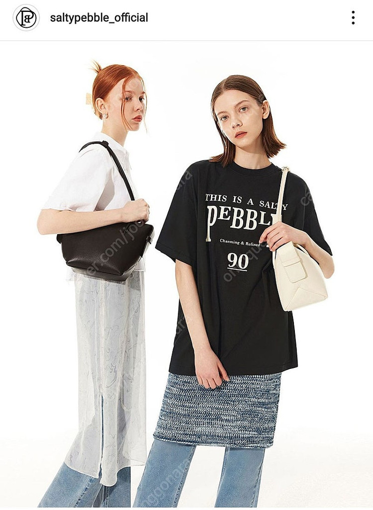 [새상품] 솔티페블(SALTY PEBBLE) COVER LEATHER BAG 토트백 숄더백 가방/ 유메르 메르레브 이미지