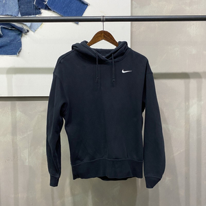 (95) 나이키 여성 캐주얼 로고 자수 블랙 기모 후드티