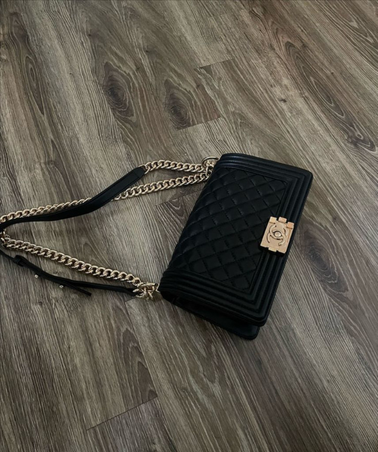 샤넬 보이백 샴골--1