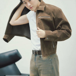 에잇세컨즈 페이크 스웨이드 워크 재킷 브라운 M