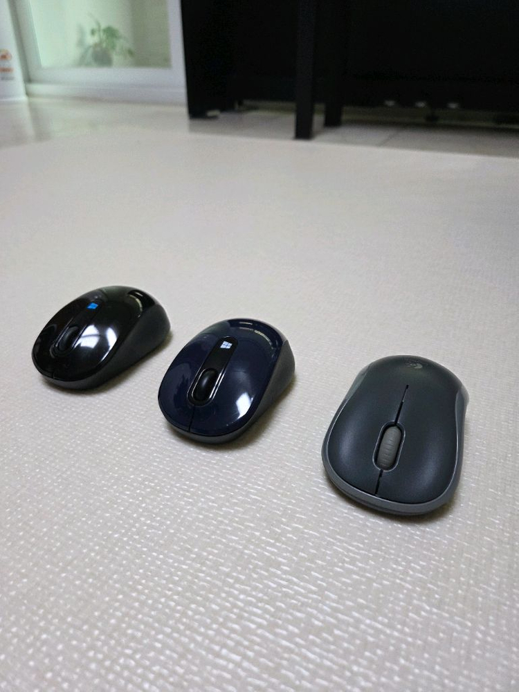 스컬프트 모바일 마우스 2개, 로지텍 M185 마우스 1개--1