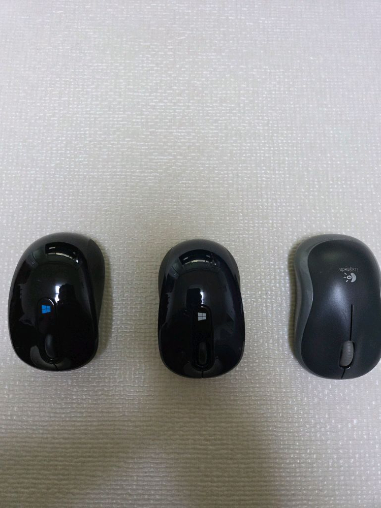 스컬프트 모바일 마우스 2개, 로지텍 M185 마우스 1개--3