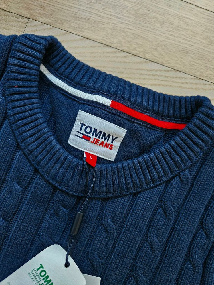 타미 진스 케이블니트 라운드셔츠 스웨터 풀오버 L--2