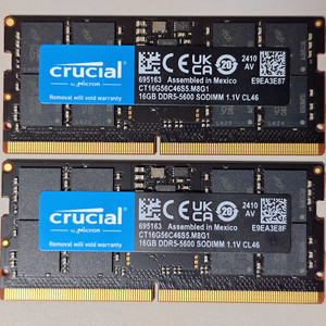 DDR5 Sodimm 5600MHz 16GB x 2 (32GB) 노트북용