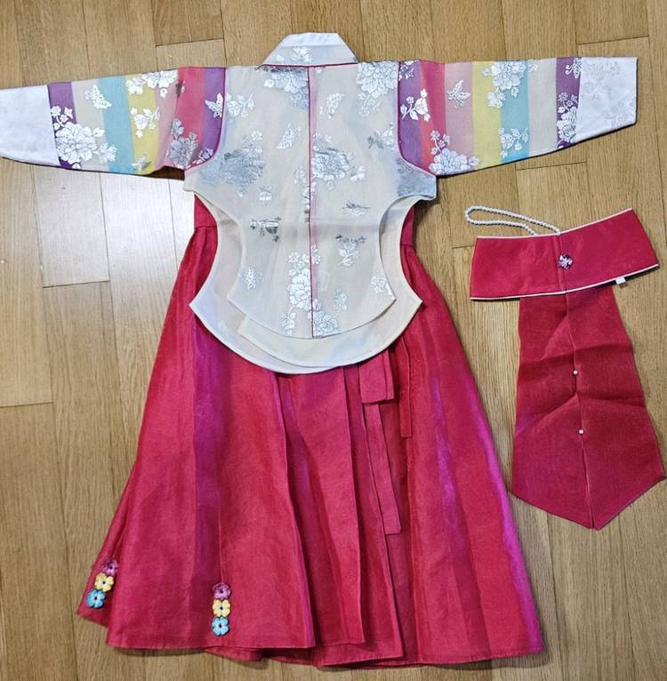 여아 은박당의한복 아얌세트 3호--4