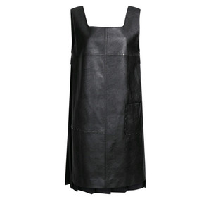 럭키슈에뜨 가죽 플리츠 원피스