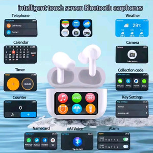블루투스 무선 이어폰 터치스크린 디스플레이 조작 가능