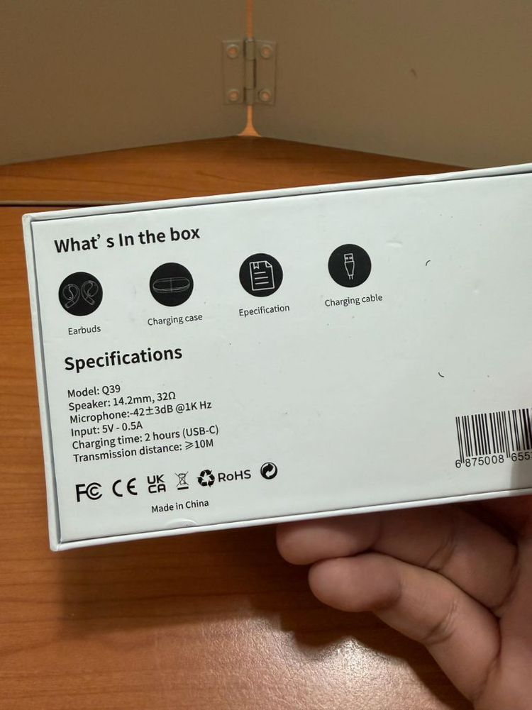 Q39 무선 이어폰 LED 디스플레이--1