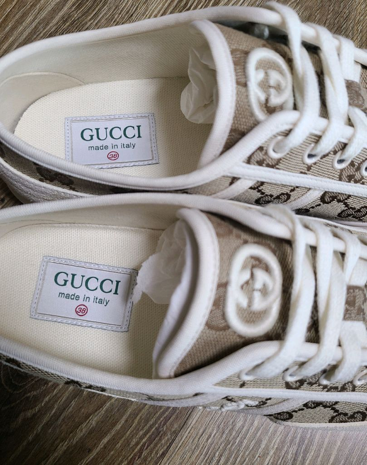 (새상품급)구찌 캔버스 스니커즈 명품신발운동화나이키아식스아디다스루이비통프라다디올샤넬로로피아나에르메스--7