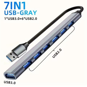 [USB허브] USB 타입 허브 알루미늄 7포트 (새제품)