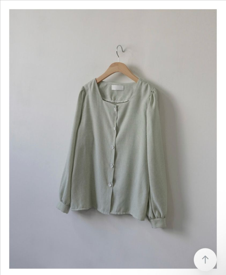 로맨틱라인 봄봄 체크 블라우스--1