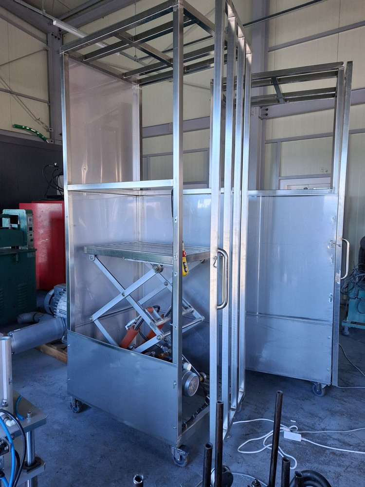 식품화학 스텐 전동 리프트 2단 스텐로라--4