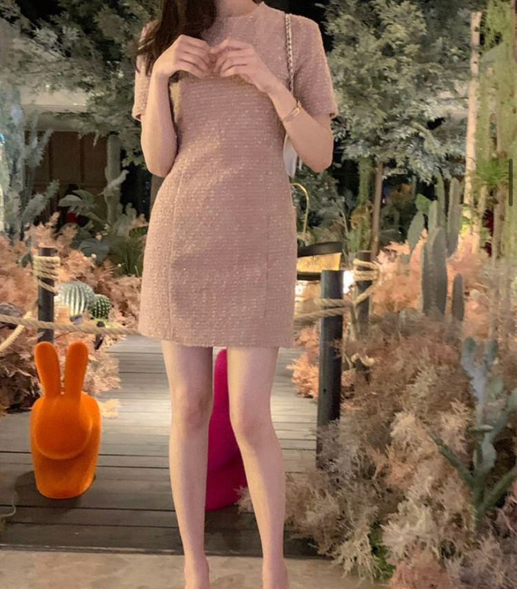 렌느 자체제작 트위드 원피스 S--1