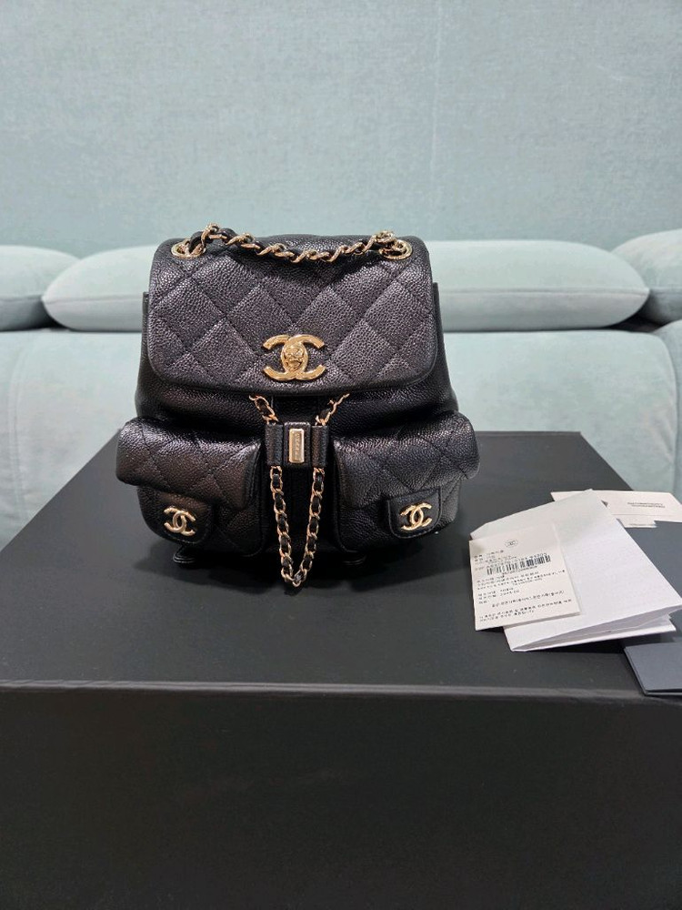 샤넬 듀마백팩 캐비어 스몰--2