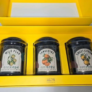 (미개봉신상품) 지리산 쌍계명차 티마스터 캔3입 선물세트(모과돌배차+제주황귤차+수국유자차) 팝니다.