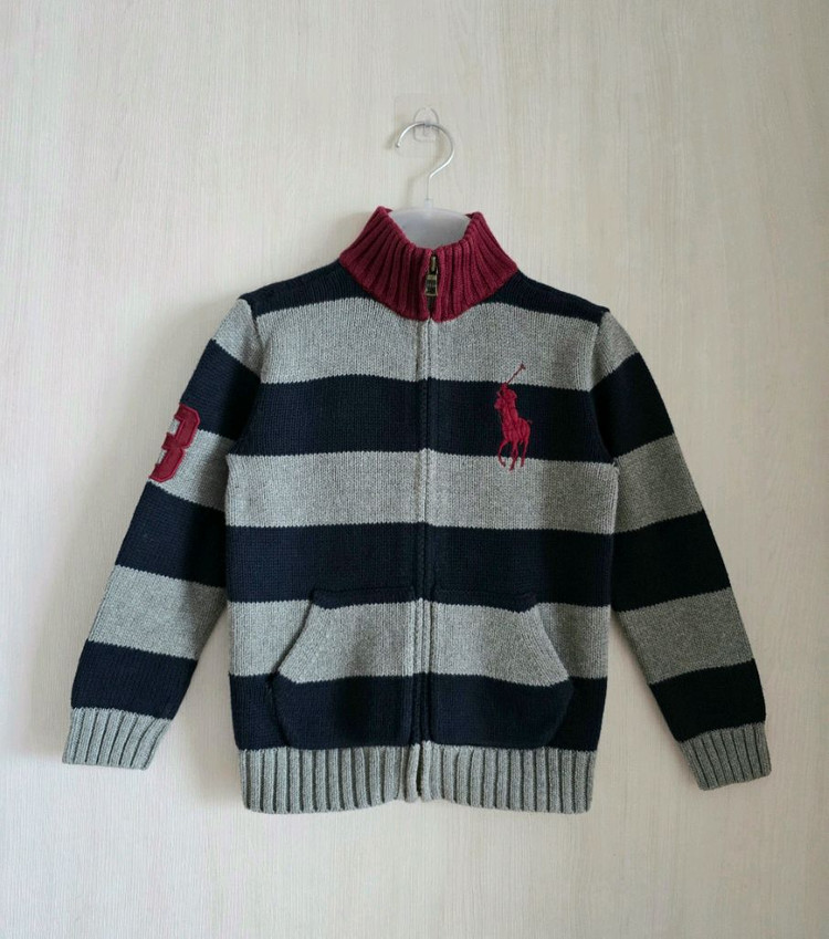 폴로 랄프로렌키즈 하이넥 니트 집업 5사이즈--0
