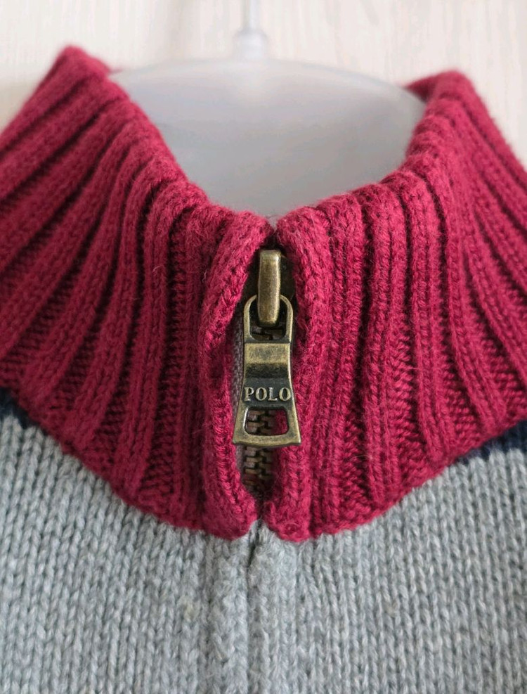 폴로 랄프로렌키즈 하이넥 니트 집업 5사이즈--7