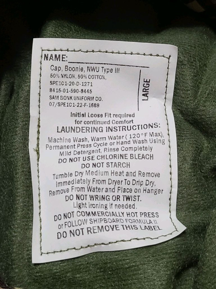 미군 미해군 네이비씰 AOR2 부니햇 신품 라지--5