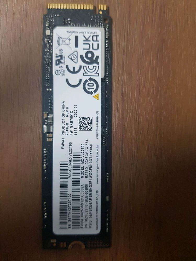 삼성 4.0 nvme ssd pm9a1 2tb--2