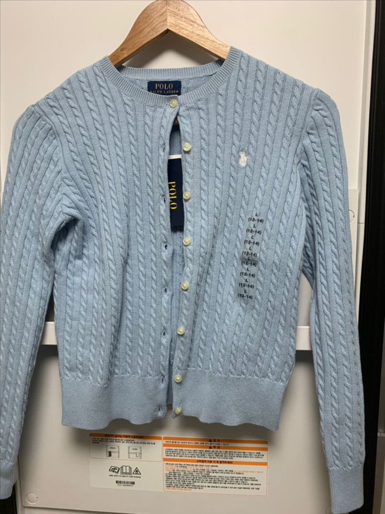 폴로 걸즈 케이블 니트 가디건 L 새상품 이미지